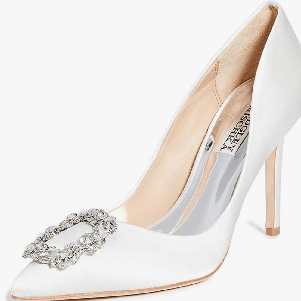 Satin heels - worn once!